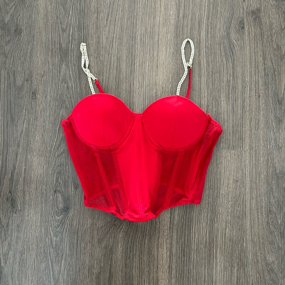 forever 21 red corset